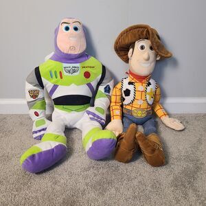 Disney Pixar Sheriff Woody Buzz Lightyear Toy Story Plush Pillow Doll Jay Franco